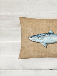 12 in x 16 in  Outdoor Throw Pillow Mullet Canvas Fabric Decorative Pillow
