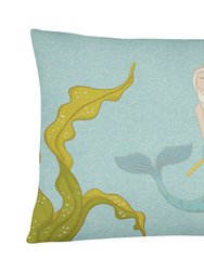 12 in x 16 in  Outdoor Throw Pillow Neptune Merman Canvas Fabric Decorative Pillow