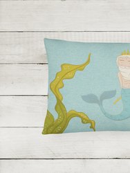 12 in x 16 in  Outdoor Throw Pillow Neptune Merman Canvas Fabric Decorative Pillow