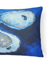 12 in x 16 in  Outdoor Throw Pillow Oysters Seafood Four Canvas Fabric Decorative Pillow