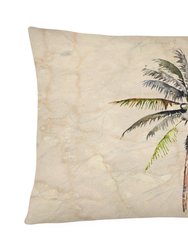 12 in x 16 in  Outdoor Throw Pillow Palm Tree #3 Canvas Fabric Decorative Pillow
