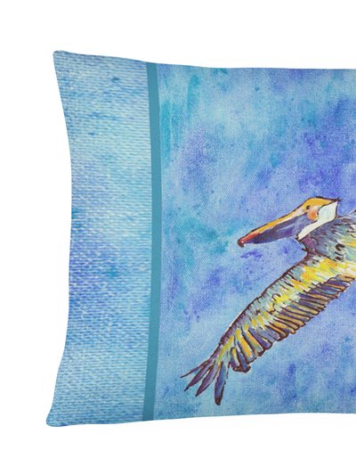 Caroline's Treasures 12 in x 16 in  Outdoor Throw Pillow Pelican Fyling on Blue Canvas Fabric Decorative Pillow product