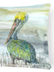 12 in x 16 in  Outdoor Throw Pillow Pelican Watercolor Canvas Fabric Decorative Pillow