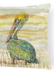 12 in x 16 in  Outdoor Throw Pillow Pelican Yellow Sky Canvas Fabric Decorative Pillow