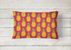 12 in x 16 in  Outdoor Throw Pillow Pineapples on Pink Canvas Fabric Decorative Pillow