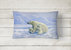 12 in x 16 in  Outdoor Throw Pillow Polar Bears by Daphne Baxter Canvas Fabric Decorative Pillow