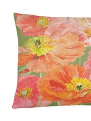 12 in x 16 in  Outdoor Throw Pillow Poppies by Anne Searle Canvas Fabric Decorative Pillow
