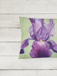 12 in x 16 in  Outdoor Throw Pillow Purple Iris by Malenda Trick Canvas Fabric Decorative Pillow