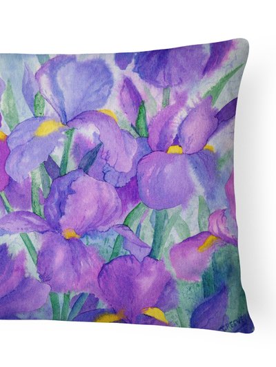 Caroline's Treasures 12 in x 16 in  Outdoor Throw Pillow Purple Iris Canvas Fabric Decorative Pillow product