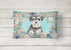 12 in x 16 in  Outdoor Throw Pillow Schnauzer #2 Canvas Fabric Decorative Pillow