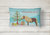 12 in x 16 in  Outdoor Throw Pillow Shetland Pony Horse Christmas Canvas Fabric Decorative Pillow