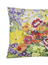 12 in x 16 in  Outdoor Throw Pillow Spring Floral by Anne Searle Canvas Fabric Decorative Pillow