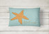 12 in x 16 in  Outdoor Throw Pillow Starfish Welcome Canvas Fabric Decorative Pillow