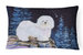 12 in x 16 in  Outdoor Throw Pillow Starry Night Coton de Tulear Canvas Fabric Decorative Pillow