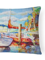 12 in x 16 in  Outdoor Throw Pillow Towering Q Sailboat Canvas Fabric Decorative Pillow