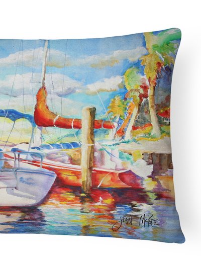 Caroline's Treasures 12 in x 16 in  Outdoor Throw Pillow Towering Q Sailboat Canvas Fabric Decorative Pillow product