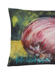 12 in x 16 in  Outdoor Throw Pillow Vegetables - Onion One-Yun Canvas Fabric Decorative Pillow