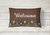 12 in x 16 in  Outdoor Throw Pillow Welcome Mat with Cows Canvas Fabric Decorative Pillow