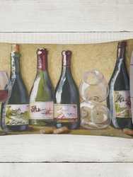 12 in x 16 in  Outdoor Throw Pillow Wine Du Vin by Malenda Trick Canvas Fabric Decorative Pillow