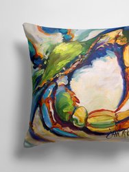 14 in x 14 in Outdoor Throw Pillow#21 Crab Fabric Decorative Pillow