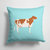 14 in x 14 in Outdoor Throw PillowAyrshire Cow Blue Check Fabric Decorative Pillow