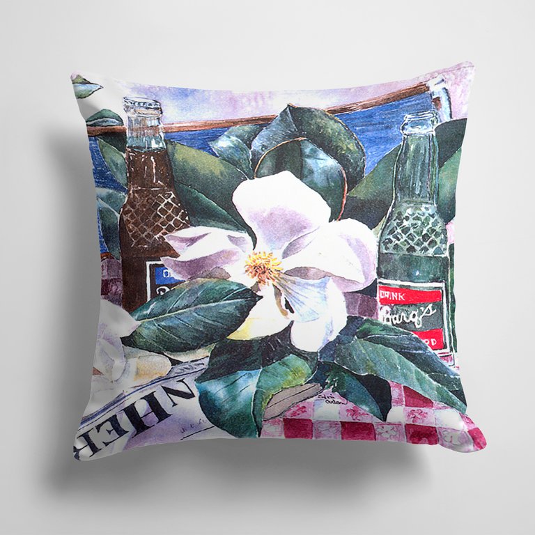 14 in x 14 in Outdoor Throw PillowBarq's and Magnolia Fabric Decorative Pillow