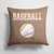 14 in x 14 in Outdoor Throw PillowBaseball Fabric Decorative Pillow