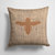14 in x 14 in Outdoor Throw PillowBee Burlap and Brown BB1057 Fabric Decorative Pillow