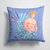 14 in x 14 in Outdoor Throw PillowBlonde Merman Fabric Decorative Pillow