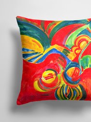 14 in x 14 in Outdoor Throw PillowChristmas Holly Berries Abstract Fabric Decorative Pillow