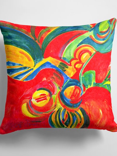 Caroline's Treasures 14 in x 14 in Outdoor Throw PillowChristmas Holly Berries Abstract Fabric Decorative Pillow product