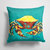 14 in x 14 in Outdoor Throw PillowCrab Tunnel Fabric Decorative Pillow