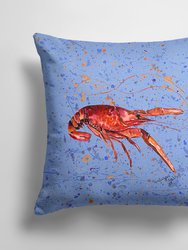 14 in x 14 in Outdoor Throw PillowCrawfish Fabric Decorative Pillow
