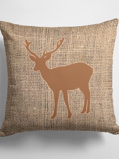 Caroline's Treasures 14 in x 14 in Outdoor Throw PillowDeer Burlap and Brown BB1012 Fabric Decorative Pillow product