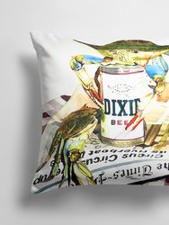 14 in x 14 in Outdoor Throw PillowDixie Beer Fabric Decorative Pillow