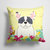 14 in x 14 in Outdoor Throw PillowEaster Eggs French Bulldog Piebald Fabric Decorative Pillow