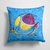 14 in x 14 in Outdoor Throw PillowFish  Tropical Fabric Decorative Pillow