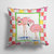 14 in x 14 in Outdoor Throw PillowFlamingo  Fabric Decorative Pillow