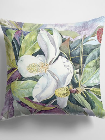 Caroline's Treasures 14 in x 14 in Outdoor Throw PillowFlower - Magnolia Fabric Decorative Pillow product