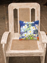 14 in x 14 in Outdoor Throw PillowFlowers - Daisy Fabric Decorative Pillow