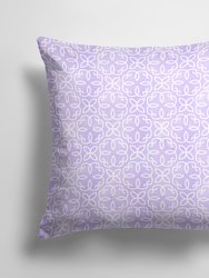14 in x 14 in Outdoor Throw PillowGemoetric Circles on Purple Watercolor Fabric Decorative Pillow