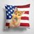 14 in x 14 in Outdoor Throw PillowGerman Shepherd #2 Patriotic Fabric Decorative Pillow