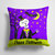 14 in x 14 in Outdoor Throw PillowHappy Halloween Skeleton Fabric Decorative Pillow