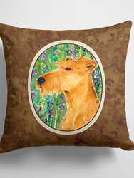 14 in x 14 in Outdoor Throw PillowIrish Terrier Fabric Decorative Pillow