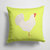 14 in x 14 in Outdoor Throw PillowLeghorn Chicken Green Fabric Decorative Pillow