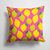 14 in x 14 in Outdoor Throw PillowLemons and Limes on Pink Fabric Decorative Pillow