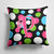 14 in x 14 in Outdoor Throw PillowLetter P Initial Monogram - Polkadots and Pink Fabric Decorative Pillow