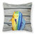 14 in x 14 in Outdoor Throw PillowMahi Mahi Dolphin Fish Fabric Decorative Pillow