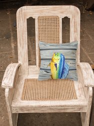 14 in x 14 in Outdoor Throw PillowMahi Mahi Dolphin Fish Fabric Decorative Pillow