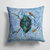 14 in x 14 in Outdoor Throw PillowMale Blue Crab Cool Blue Water Fabric Decorative Pillow